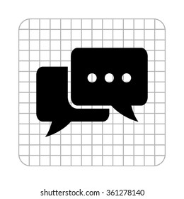 Chat  - black vector icon