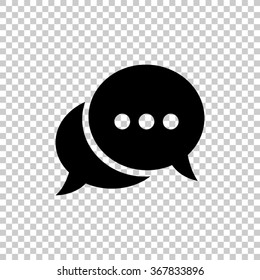 Chat -  black vector icon