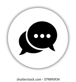 Chat  - black vector icon