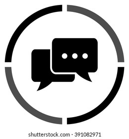 Chat  - black vector icon