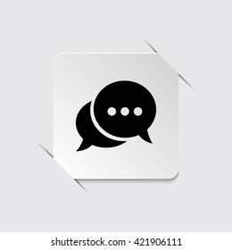 Chat  - black vector icon