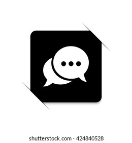 Chat  - black vector icon