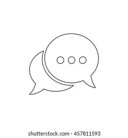 Chat  - black vector icon