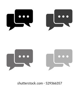 Chat  - black vector icon
