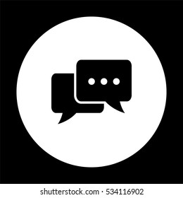 Chat -  black vector icon