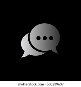 Chat  - black vector icon