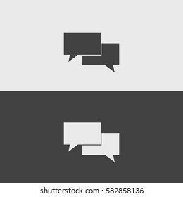 Chat  black and white icons.illustration isolated vector sign symbol 