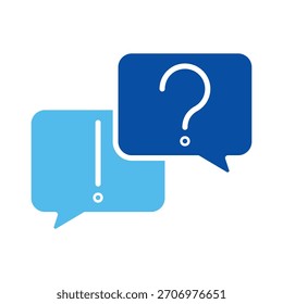 Chat In Blue Style, Vector Illustration
