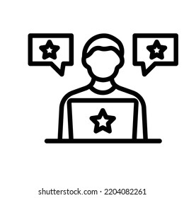 Iconos del vector de contorno negrita de conversación que pueden modificar fácilmente


