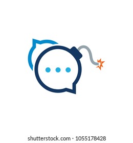 Chat Bomb logo Icon Design
