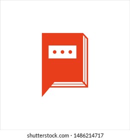 Chat Book E-Book Read Library Education Isolated Logo Vector Business