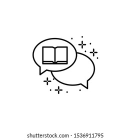 Chat book icon. Element of copywriting icon