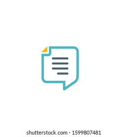 chat with book logo design template vector sign
