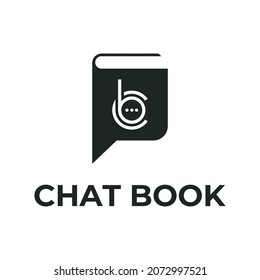 chat book logo isolated of flat style design