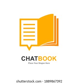 Chat book vector logo design. Suitable for business, web, art and social media symbol