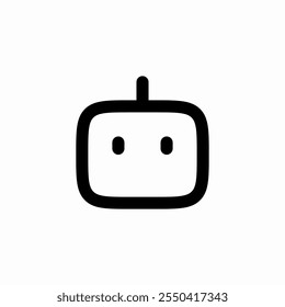 chat bot ai icon sign vector