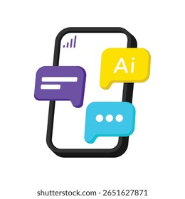 Chat Bot Ai Vector style icon. Eps 10 file