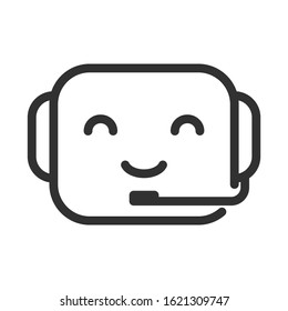 chat bot, Artificial Intelligence, linear icon. Editable stroke