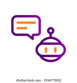 Chat Bot Artificial Intelligence Outline Icon