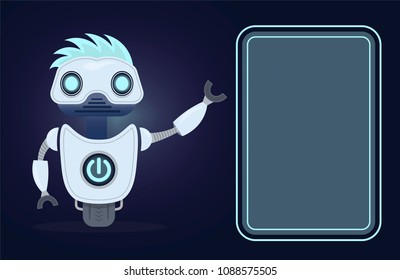 Chat Bot. Artificial intelligence. For Website Or Mobile Applications. Flat Vector Illustration