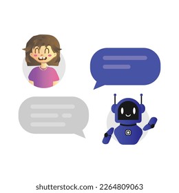 Chat-Bot-Chatgrafik einzeln