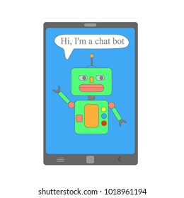 Chat bot concept. Vector Illustration.