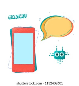 Chat bot concept. Virtual assistance elements. Vector illustration.