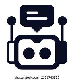 Chat bot Icon Illustration can be used for uiux, web, etc