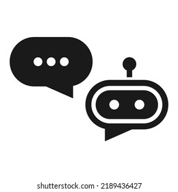 Chat Bot icon. Robot, Virtual assistant Bot vector illustration 