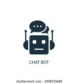 Chat Bot icon. Simple element illustration. Chat Bot symbol design from Artificial Intelligence collection. Can be used in web and mobile.