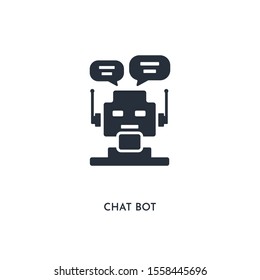 chat bot icon. simple element illustration. isolated trendy filled chat bot icon on white background. can be used for web, mobile, ui.