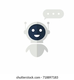 Chat bot icon with speech bubble. Virtual assistant for website. Chat bot concept for customer service. Vector