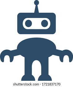 Chat bot icon in trendy flat style. Customer service bot. Artificial intelligence sign.