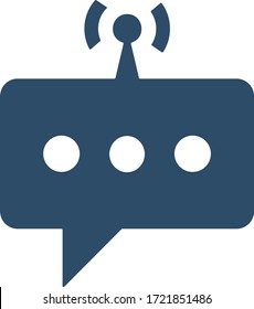 Icono del robot de chat en estilo moderno y plano. Bot de servicio al cliente. Signo de inteligencia artificial.