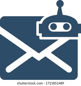 Chat bot icon in trendy flat style. Customer service bot. Artificial intelligence sign.