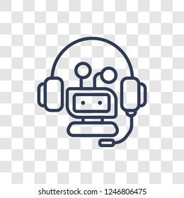 chat bot icon. Trendy linear chat bot logo concept on transparent background from General  collection
