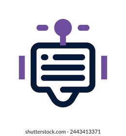 chat bot icon. vector dual tone icon for your website, mobile, presentation, and logo design.