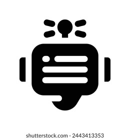 chat bot icon. vector glyph icon for your website, mobile, presentation, and logo design.