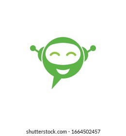Diseño de ilustración vectorial de iconos de robots de chat
