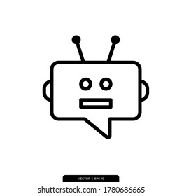 Vorlage für Chat-Bot-Symbol für Vektorgrafik-Logo 