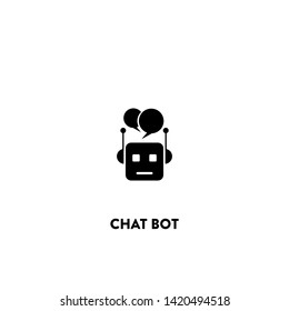 chat bot icon vector. chat bot sign on white background. chat bot icon for web and app