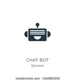 Chat bot icon vector. Trendy flat chat bot icon from general collection isolated on white background. Vector illustration can be used for web and mobile graphic design, logo, eps10