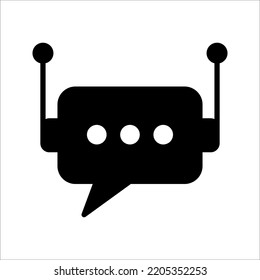 Chat Bot icon. Virtual assistant Bot icon. Robot head with speech bubble. Customer support service Chat Bot. Vector illustration on white background. EPS 10