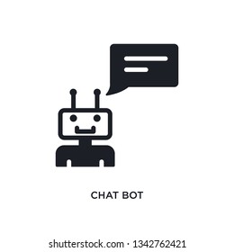 chat bot isolated icon. simple element illustration from general-1 concept icons. chat bot editable logo sign symbol design on white background. can be use for web and mobile