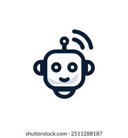 chat bot logo, ai bot logo, robot AI logo artificial intelligence logo, Robot icon, Virtual smart assistant Bot icon. Robot head with speech bubble	
