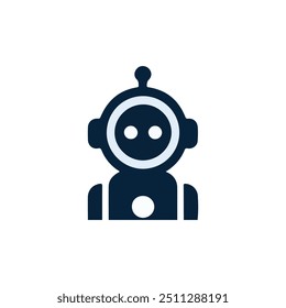 chat bot logo, ai bot logo, Roboter AI logo künstliche Intelligenz logo, Roboter-Symbol, Virtual smart assistant Bot-Symbol. Roboterkopf mit Sprechblase	