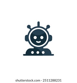 chat bot logo, ai bot logo, Roboter AI logo künstliche Intelligenz logo, Roboter-Symbol, Virtual smart assistant Bot-Symbol. Roboterkopf mit Sprechblase	