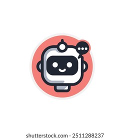 chat bot logo, ai bot logo, robot AI logo artificial intelligence logo, Robot icon, Virtual smart assistant Bot icon. Robot head with speech bubble	