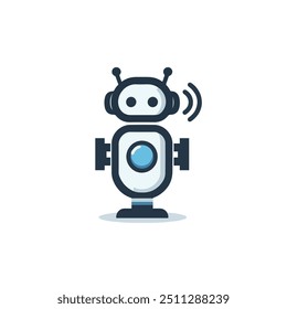 chat bot logo, ai bot logo, Roboter AI logo künstliche Intelligenz logo, Roboter-Symbol, Virtual smart assistant Bot-Symbol. Roboterkopf mit Sprechblase	