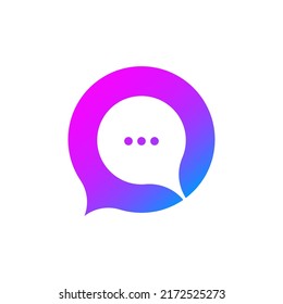 Chat Bot Logo, Comment Bubble, Dialog. Consulting Symbol. Vector Illustration